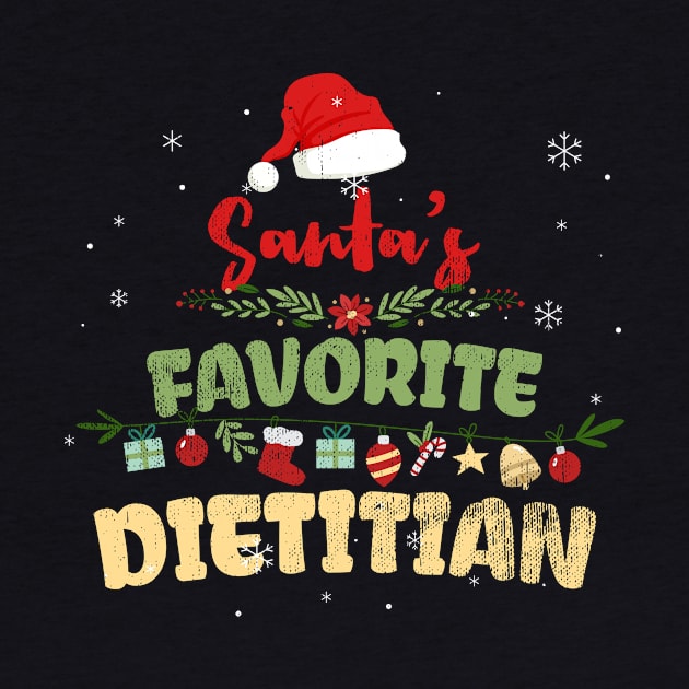 Cute Santa's Favorite Dietitian Xmas Christmas Gift by gaustadabhijot